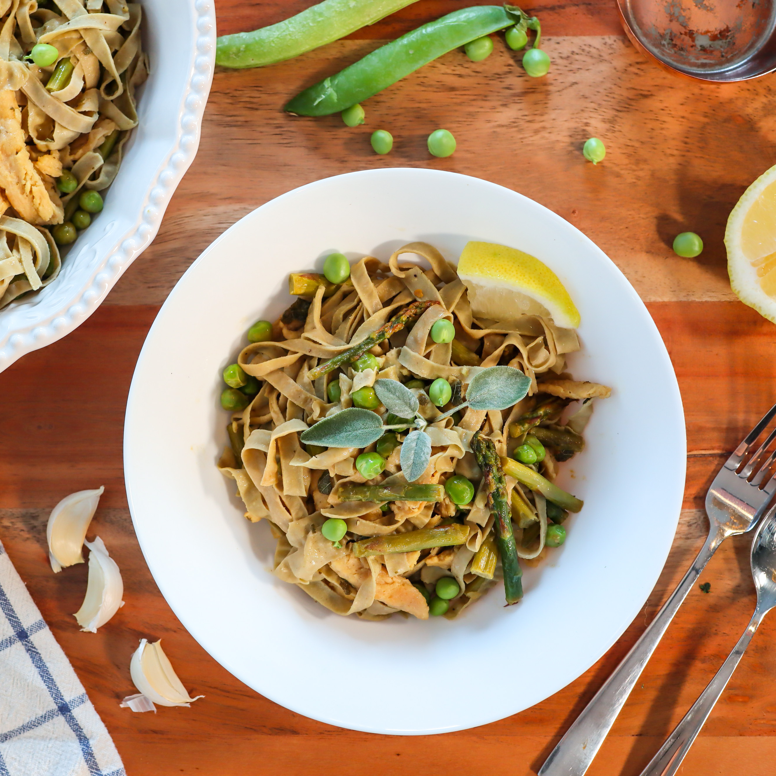 buttery sage fettuccini