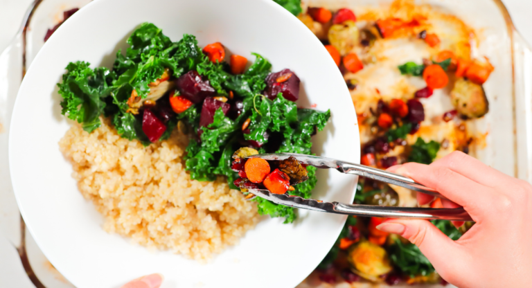 roasted carrot beet brussels salad