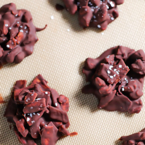 chocolate covered nut clusters.