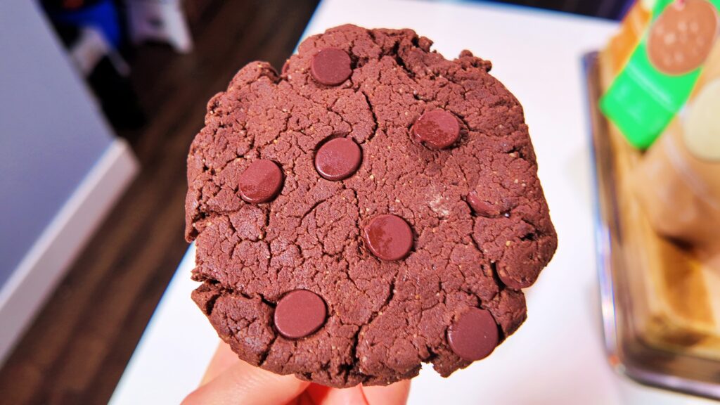 mint chocolate chip protein cookie