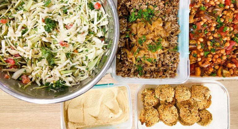 Lebanese vegan meal prep