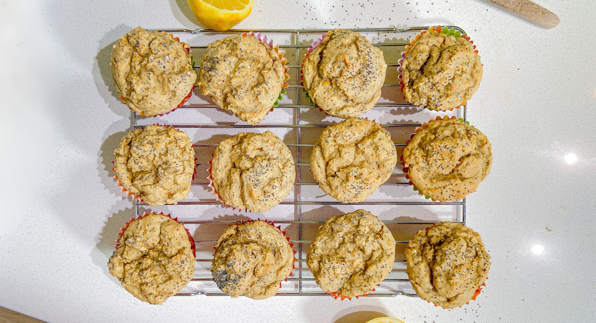Lemon Poppyseed Protein Muffins