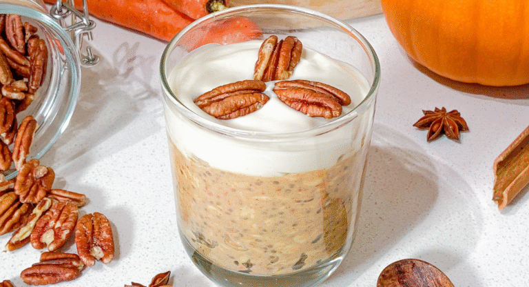 Pumpkin Spice Carrot Cake Overnight Oats