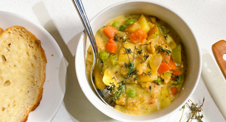 Crustless Vegan Chicken Pot Pie