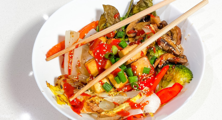 Sheet Pan Tofu Bibimbap