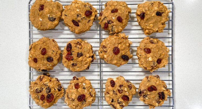 Chickpea Oatmeal Raisin Cookies