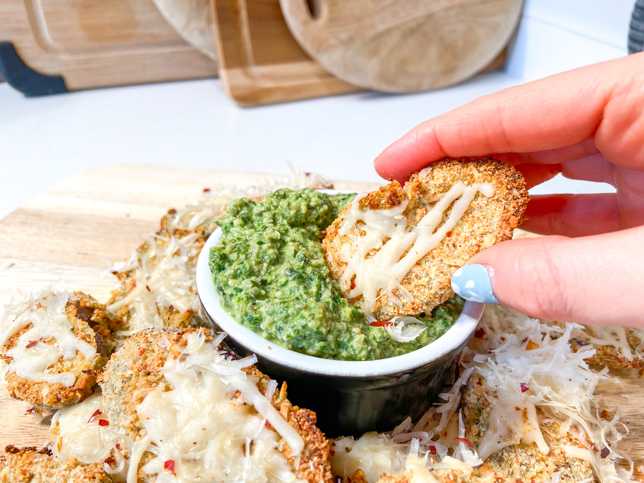 Crispy Pesto Eggplant