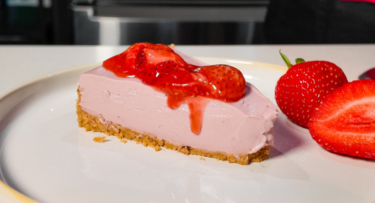 High-Protein Vegan Strawberry Cheesecake